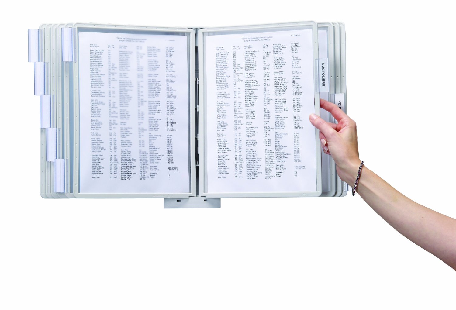 Durable SHERPA Wall Reference System | 10 Panels | Letter Size | Gray