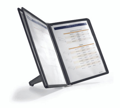 Durable SHERPA SOHO Desk Reference System | 5 Panel | Letter Size | Black