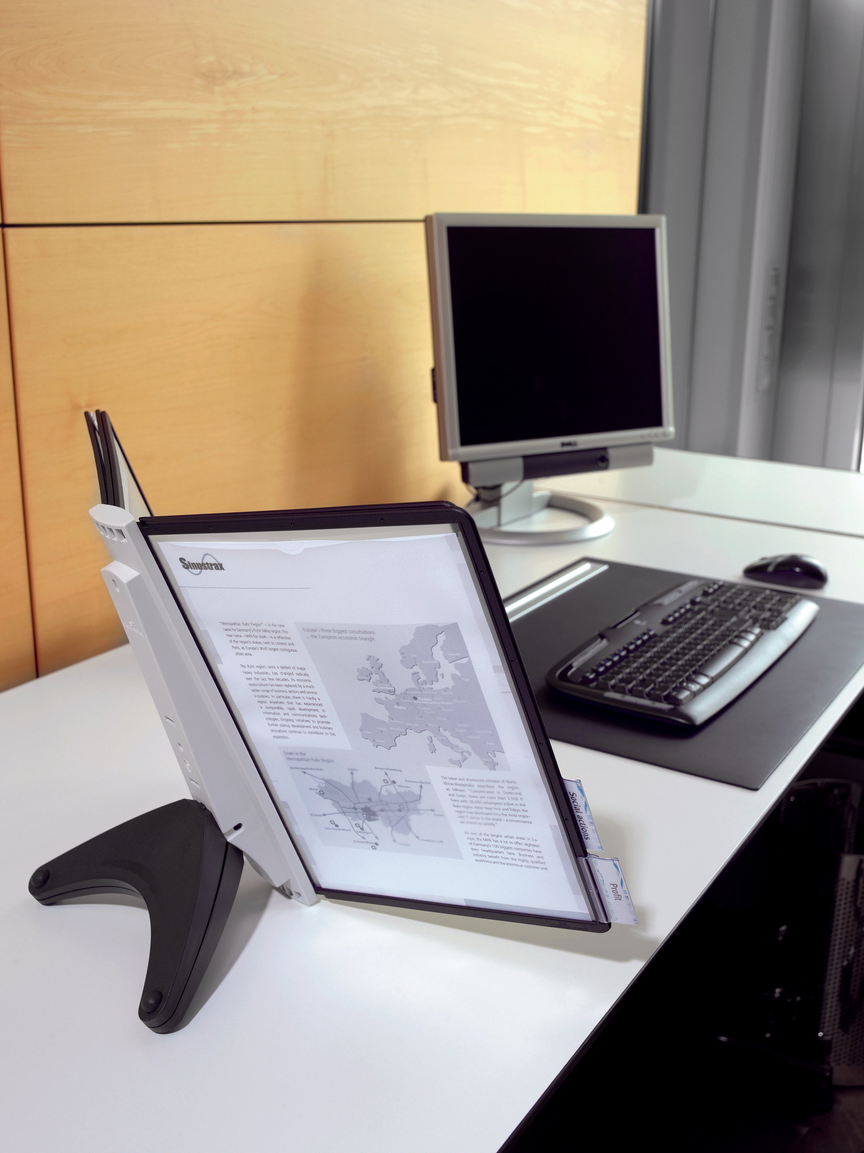 Durable SHERPA SOHO Desk Reference System | 5 Panel | Letter Size | Black