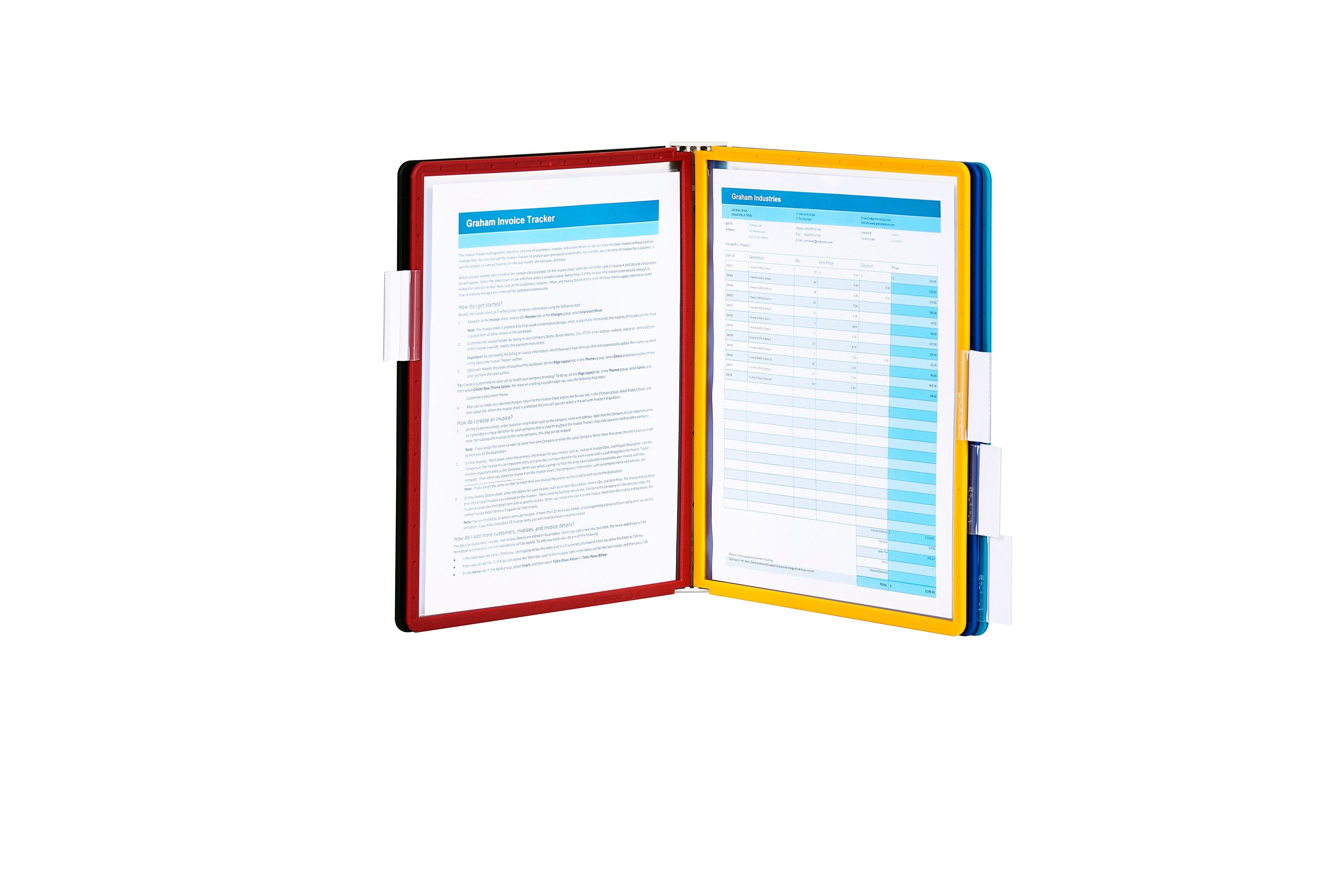 Durable VARIO Wall Reference System | 5 Panels | Letter Size | Assorted Colors