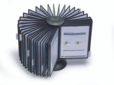Durable SHERPA Carousel Reference System | 40 Panels | Black