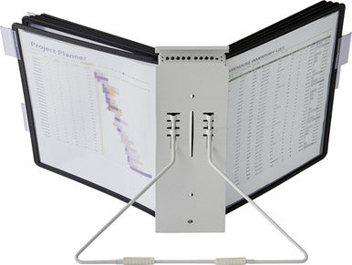 Durable INSTAVIEW Desk Reference System | 10 Panels | Letter Size | Black