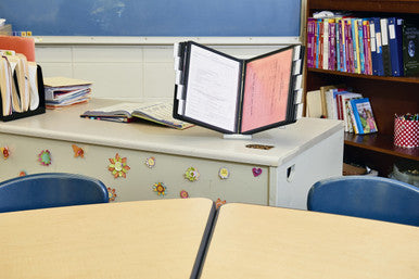 Durable INSTAVIEW Desk Reference System | 10 Panels | Letter Size | Black