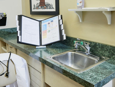 Durable INSTAVIEW Desk Reference System | 10 Panels | Letter Size | Black