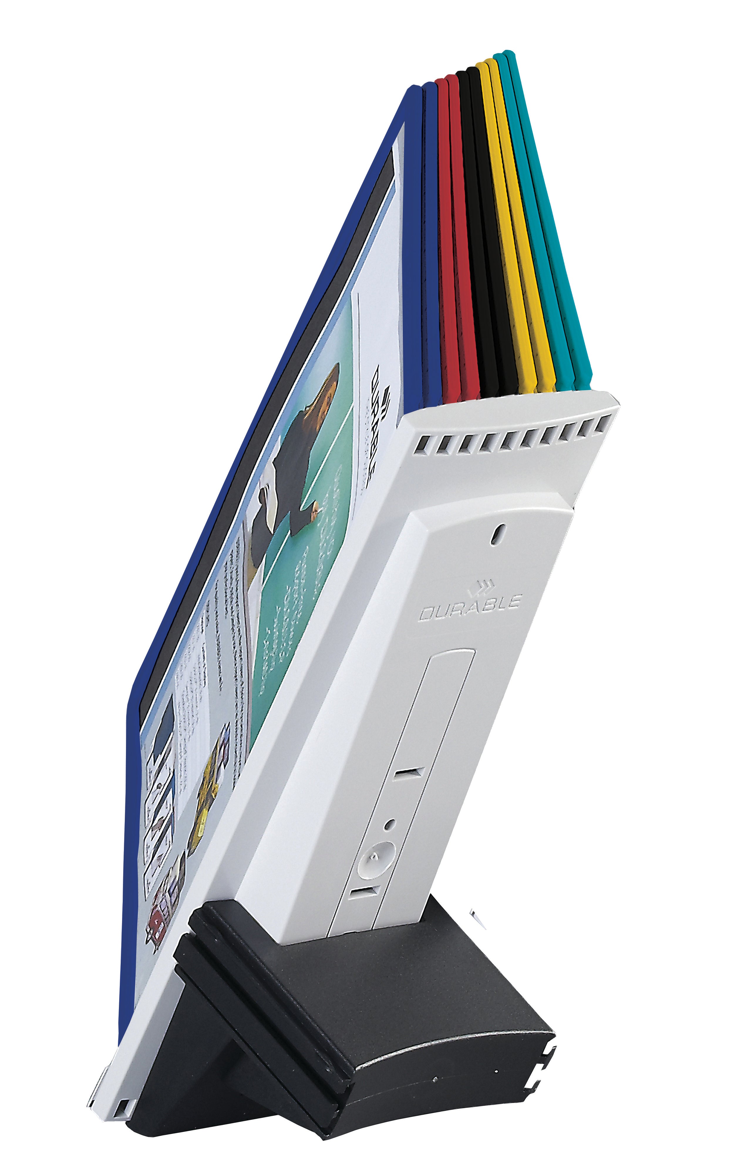 Durable SHERPA Extension Set for Desk Reference System | 10 Panels | Assorted Colors