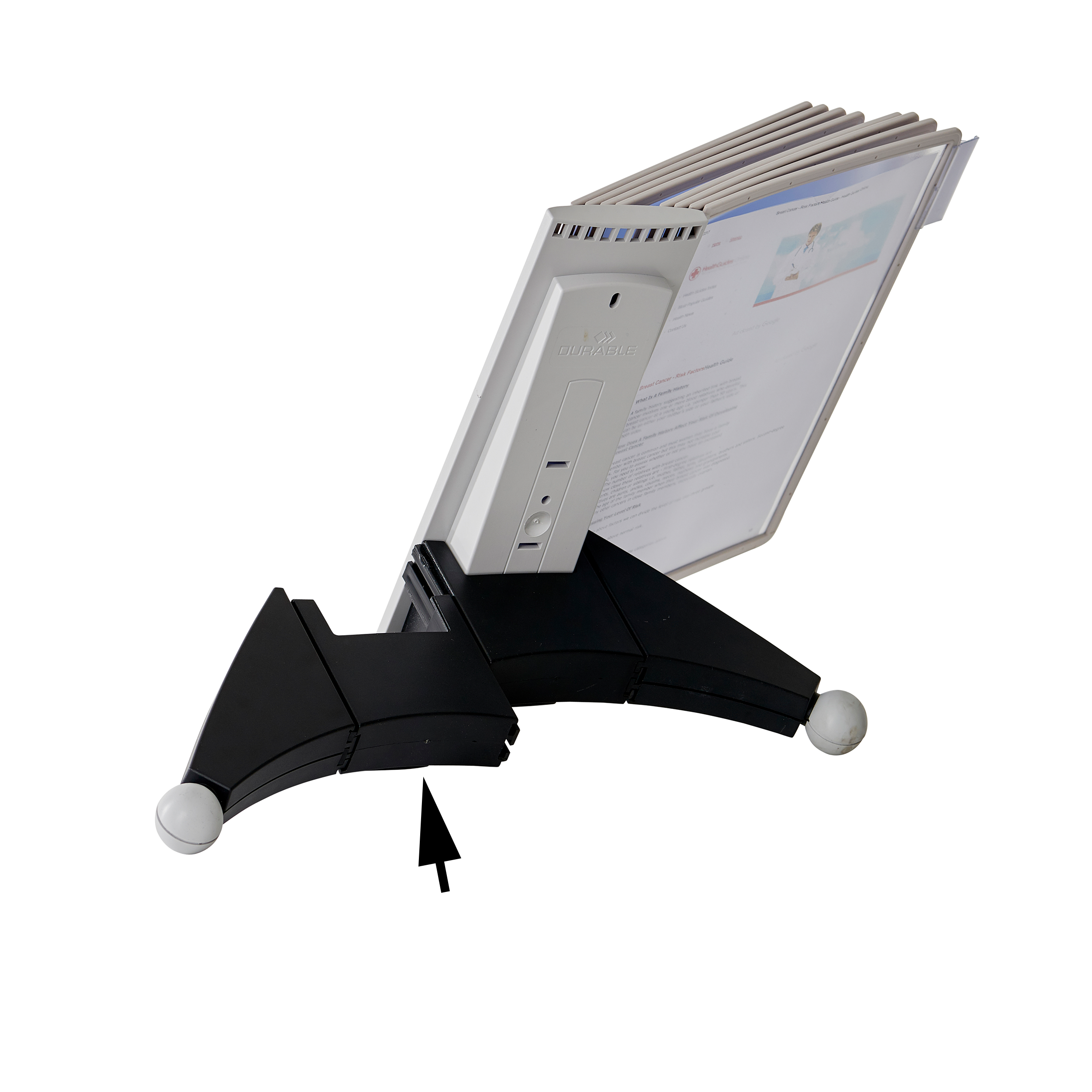 Durable SHERPA Extension Set for Desk Reference System | 10 Panels | Gray