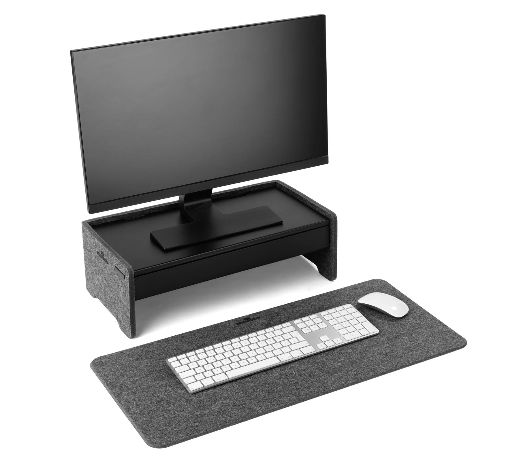 Durable EFFECT Premium Felt Monitor Riser Laptop Stand | Height-Adjustable Shelf