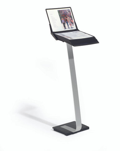 Durable SHERPA Stand Pro | Rotating Floor Stand | 10 Panels | Black