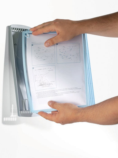 Durable SHERPA Style Antimicrobial Wall Reference System | 10 Panels | Light Blue