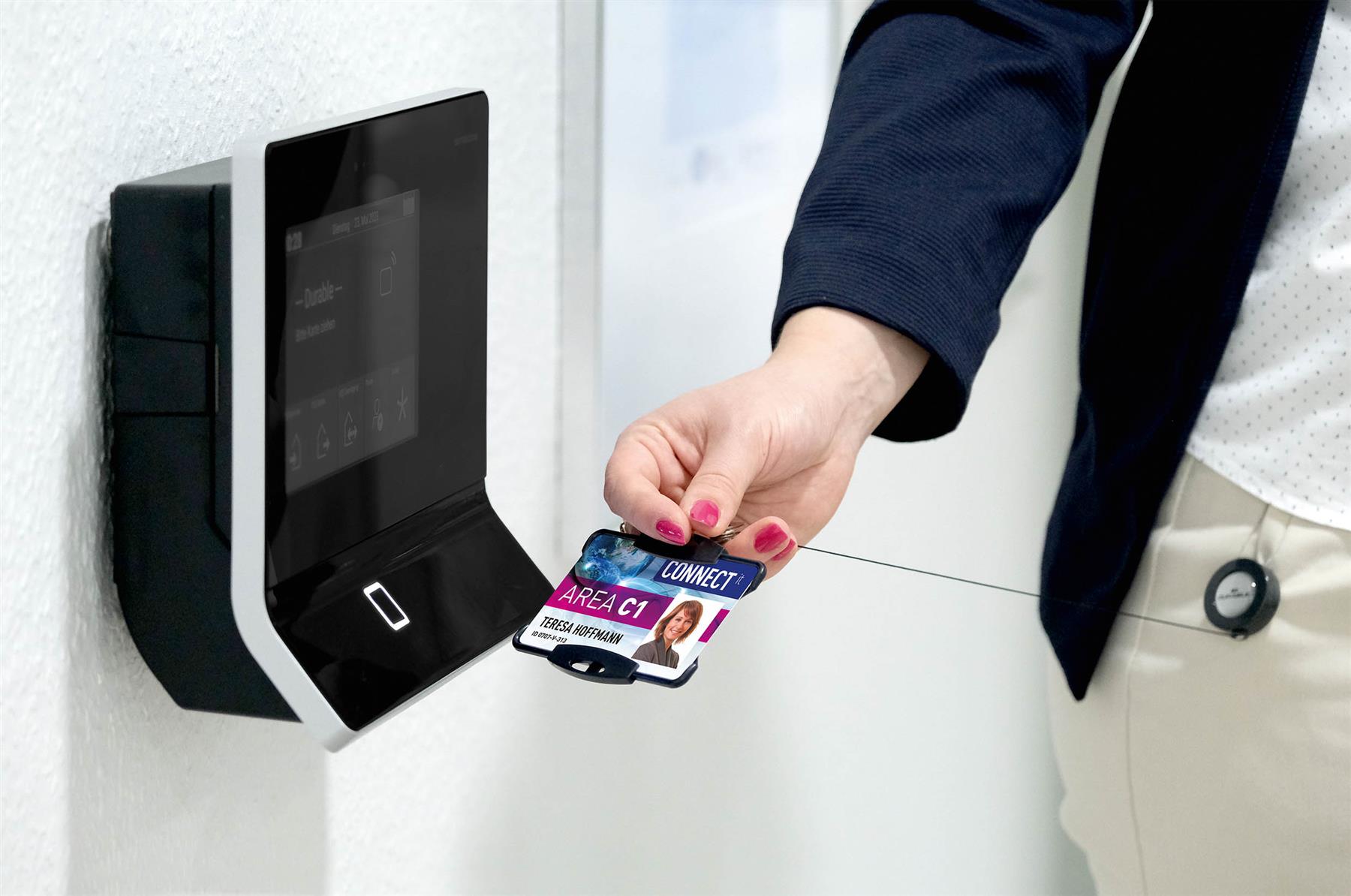 Durable Secure Retractable Clip Badge Reel for ID Cards & Keys | 10 Pack | Black