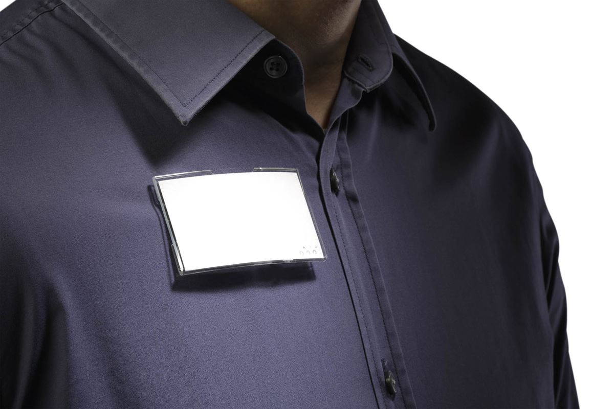 Durable CONVEX Magnetic Name Tag Badge Holders & Inserts | 25 Pack | 1.56" x 2.93" Inches