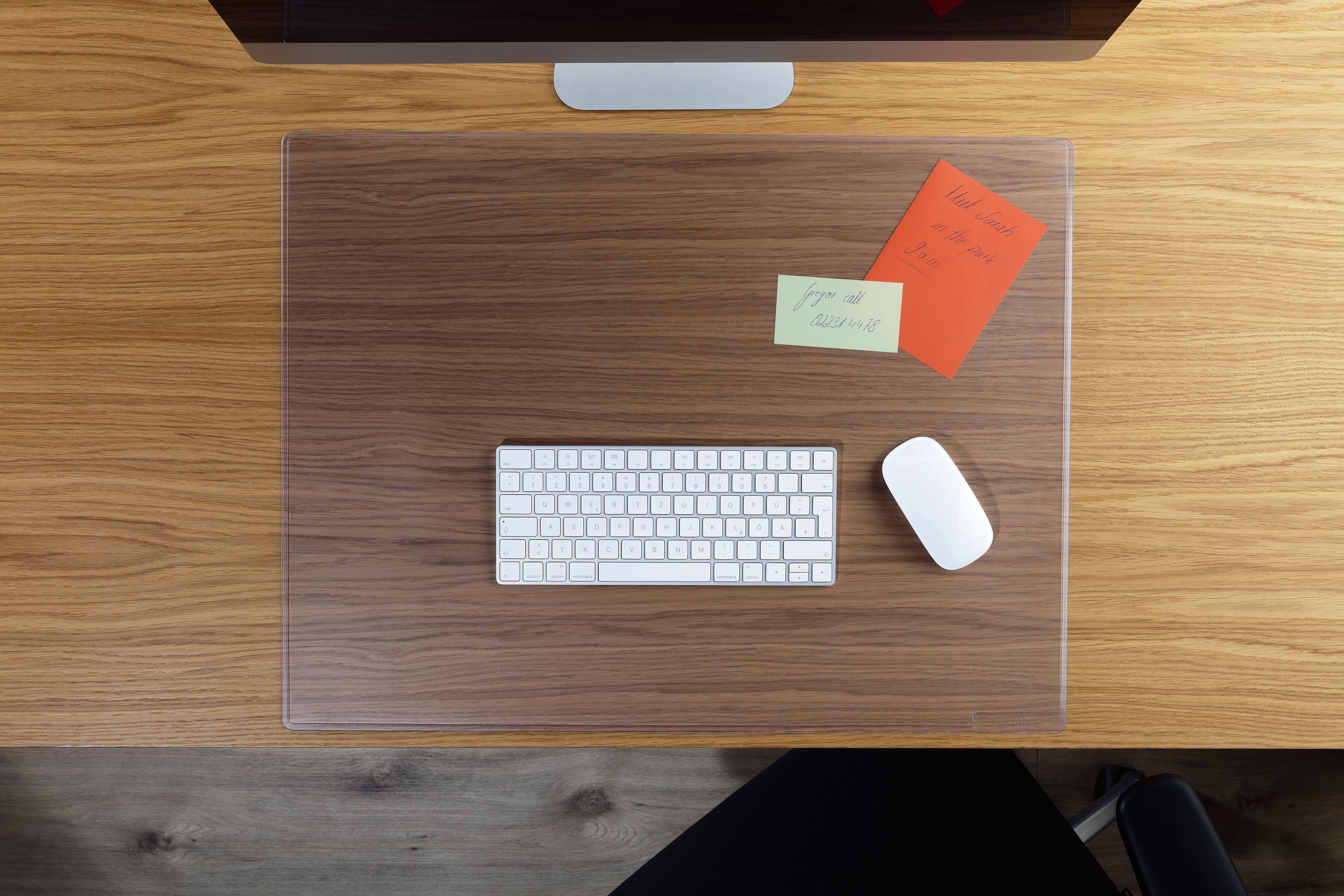 Durable DURAGLAS Clear Waterproof Non-Slip Desk Pad Protector Mat | 20" x 15" Inches | Pack of 5