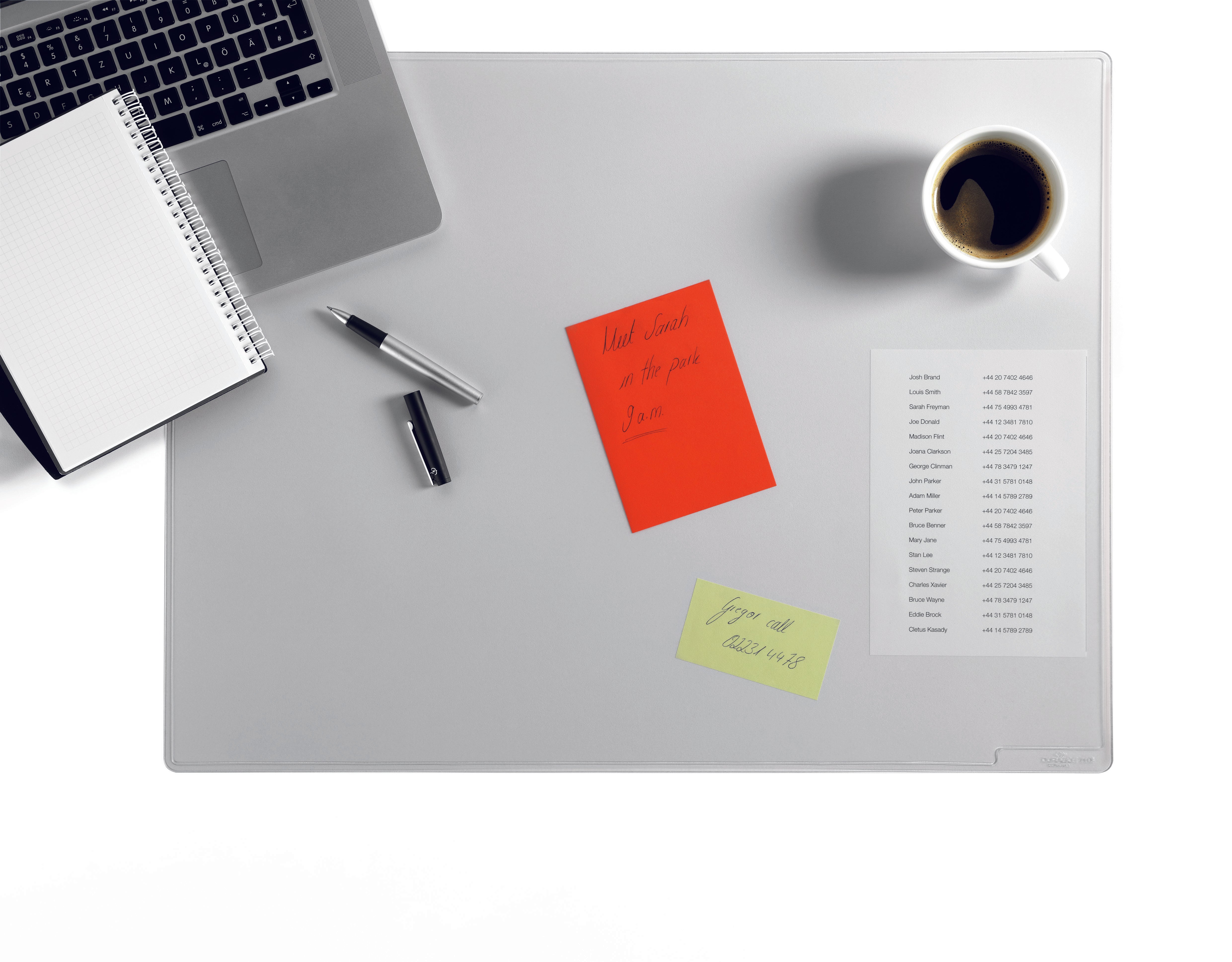 Durable DURAGLAS Clear Waterproof Non-Slip Desk Pad Protector Mat | 26" x 19" Inches | Pack of 5