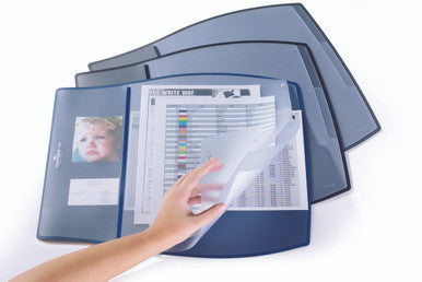 Durable Work Pad with Three Transparent Overlays | 17.25" x 15.5" | Black | 5 Pack