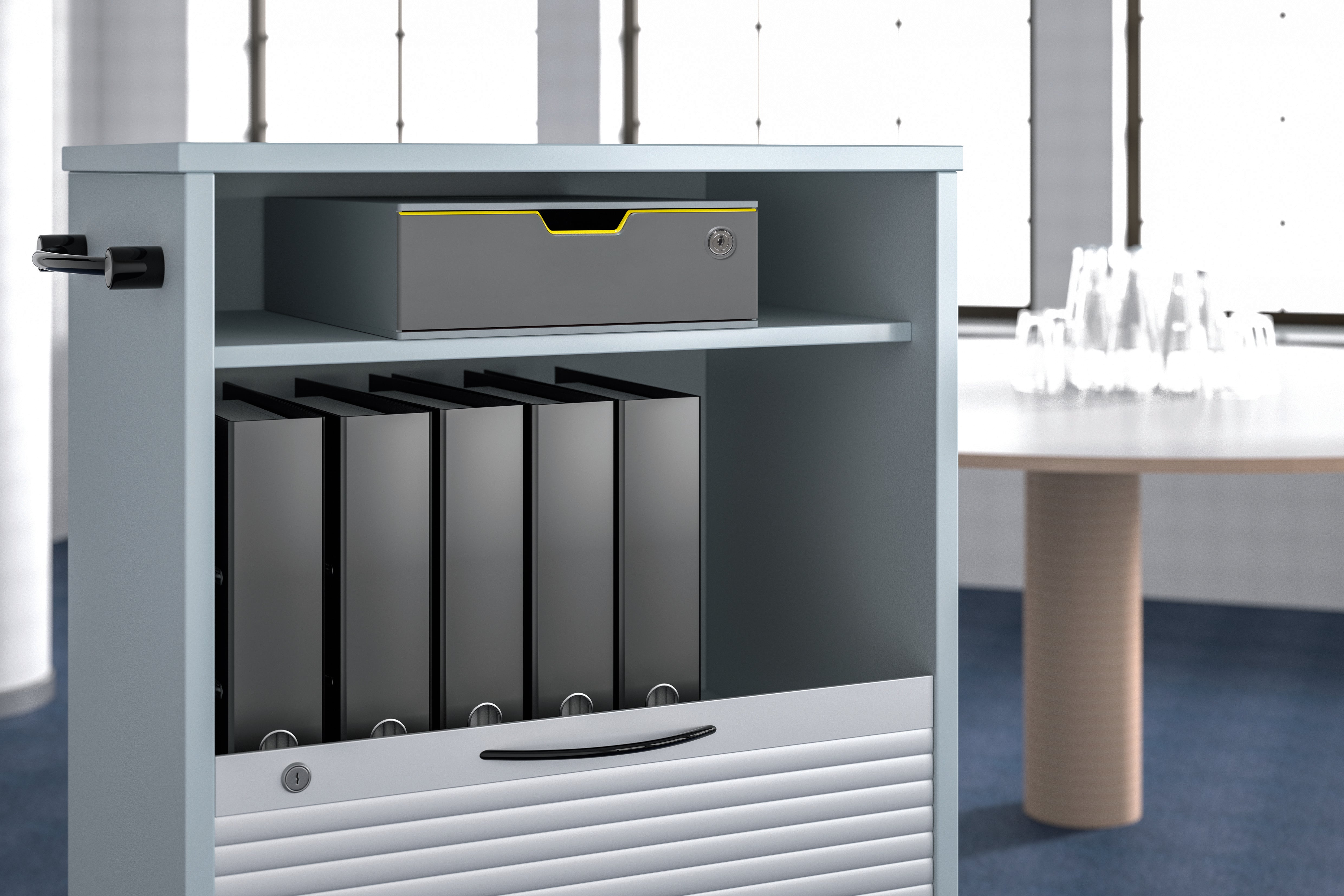 Durable VARICOLOR SAFE Lockable GDPR Desktop Storage Box Drawer | Letter Size