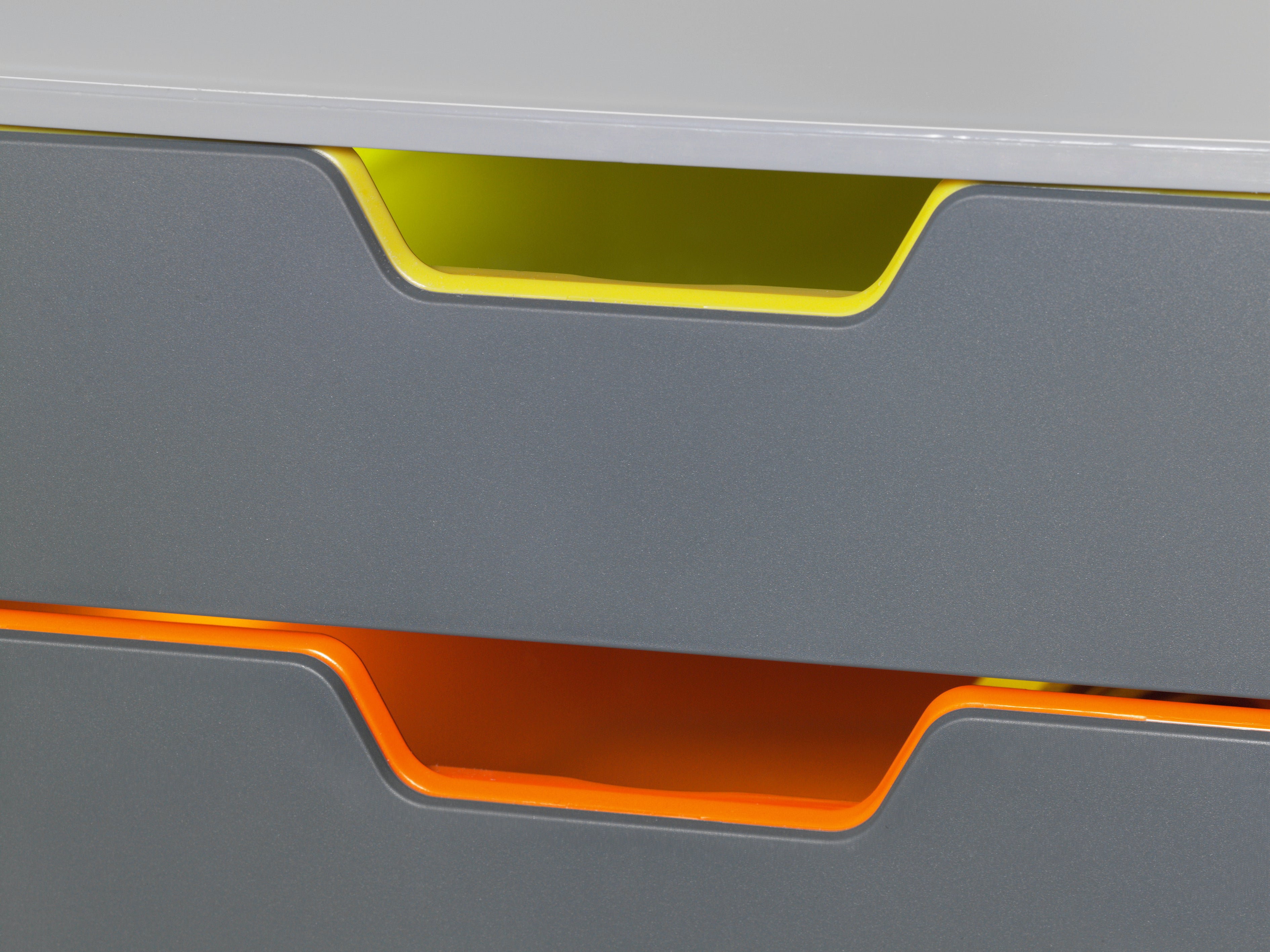 Durable VARICOLOR SAFE Gray 4 Top Drawer Lockable GDPR Color Coded Desktop Storage | Letter Size