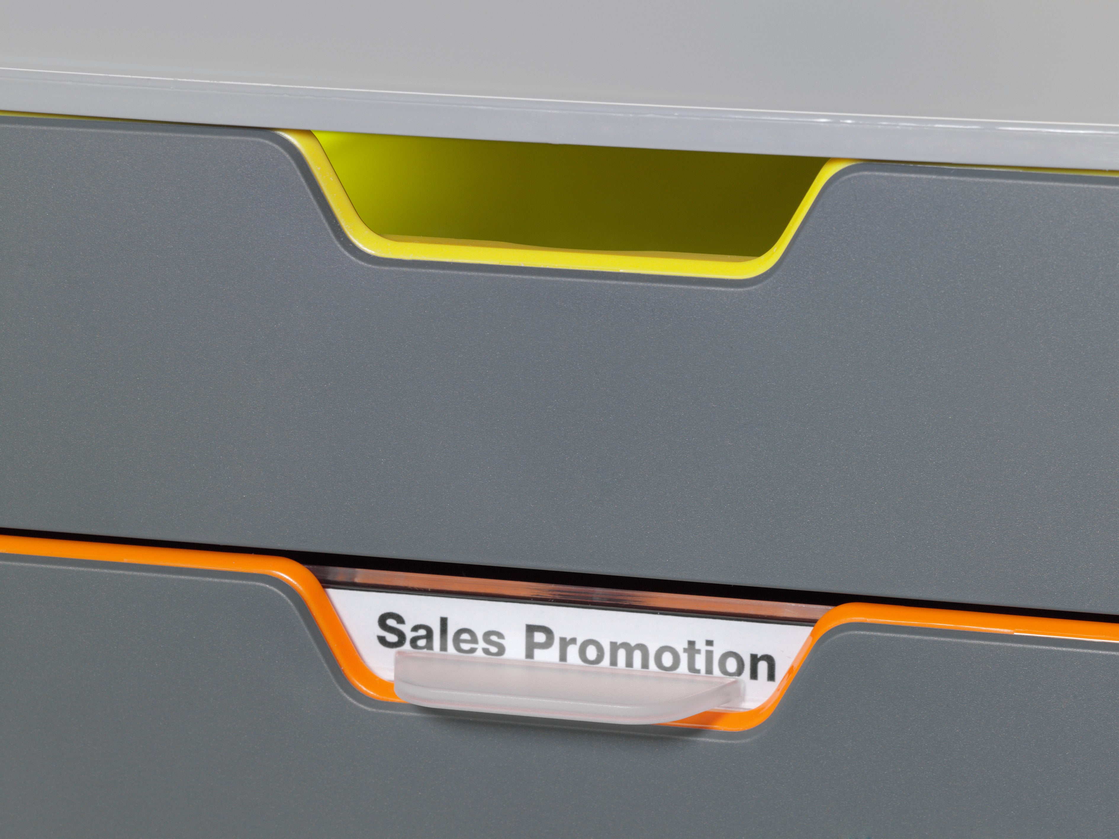 Durable VARICOLOR SAFE Gray 4 Top Drawer Lockable GDPR Color Coded Desktop Storage | Letter Size
