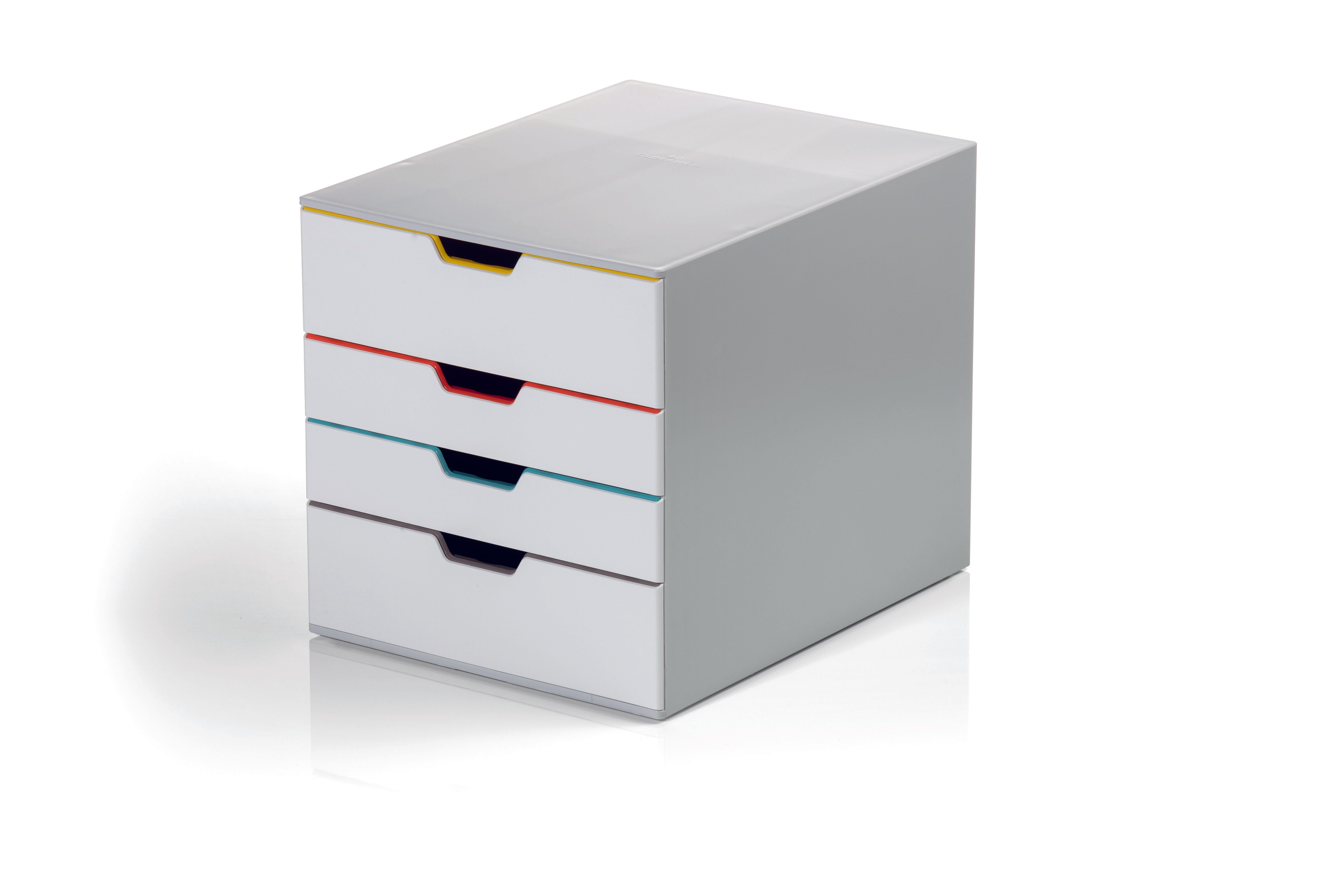 Durable VARICOLOR MIX Desktop Organizer 4 Drawer Color Coded Storage | Letter Size