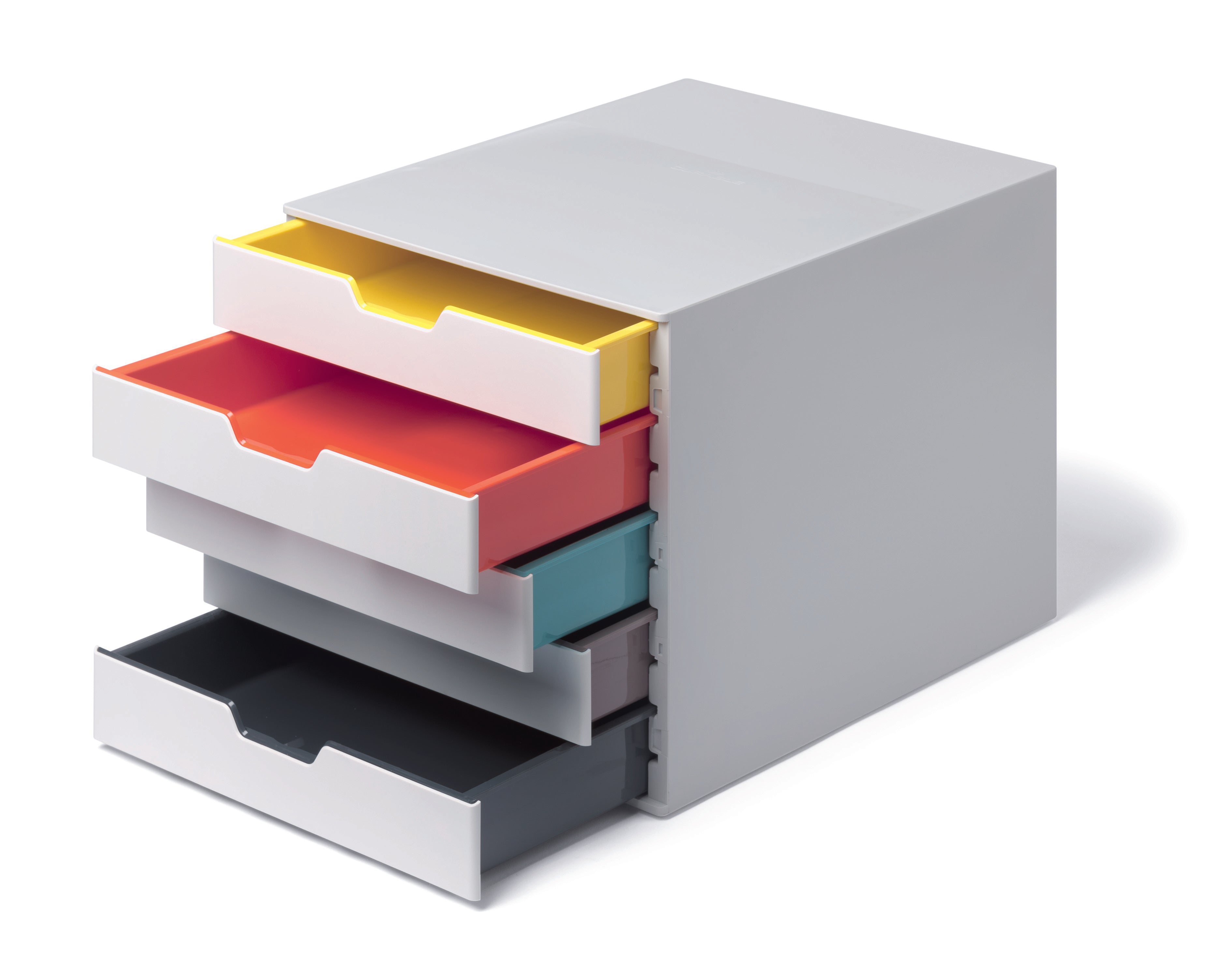 Durable VARICOLOR MIX Desktop Organizer 5 Drawer Color Coded Storage | Letter Size