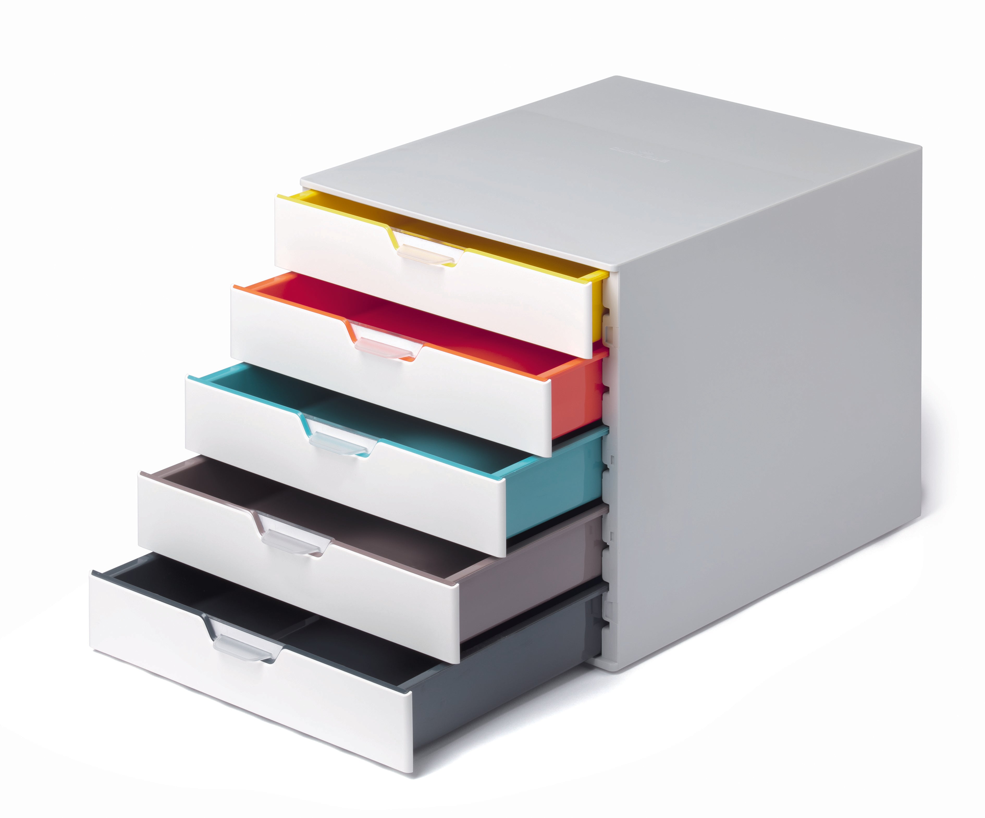 Durable VARICOLOR MIX Desktop Organizer 5 Drawer Color Coded Storage | Letter Size
