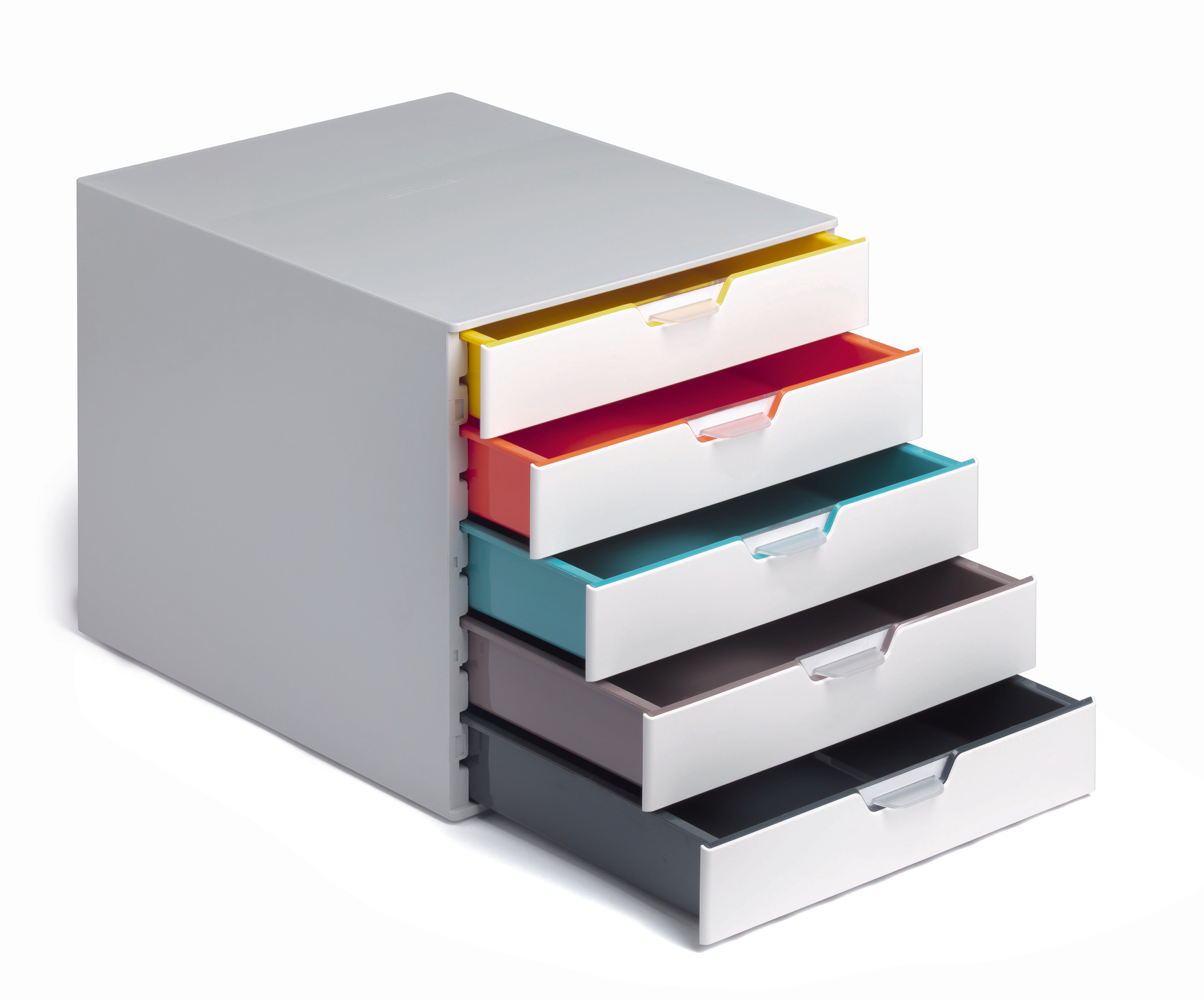 Durable VARICOLOR MIX Desktop Organizer 5 Drawer Color Coded Storage | Letter Size