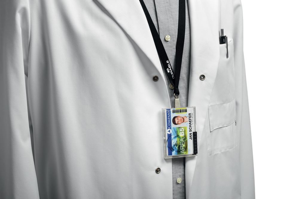 Durable PUSHBOX Duo 2 Card Security Pass ID Holder | 10 Pack | Clear