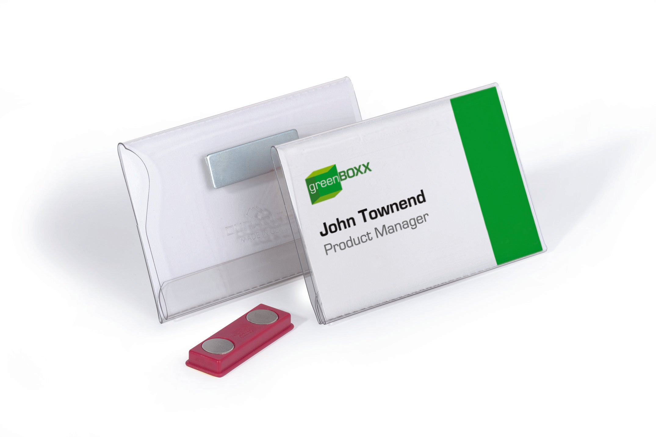 Durable Conference Magnet Name Tag Badge Holders & Inserts | 25 Pack | 2.13 x 3.54"