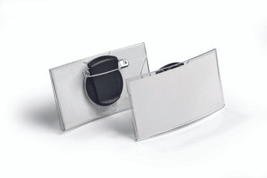 Durable Deluxe Convex Name Badge with Combi Clip | 25 Box