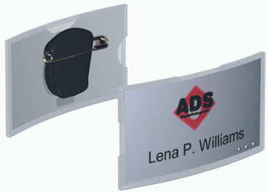 Durable Deluxe Convex Name Badge with Combi Clip | 25 Box