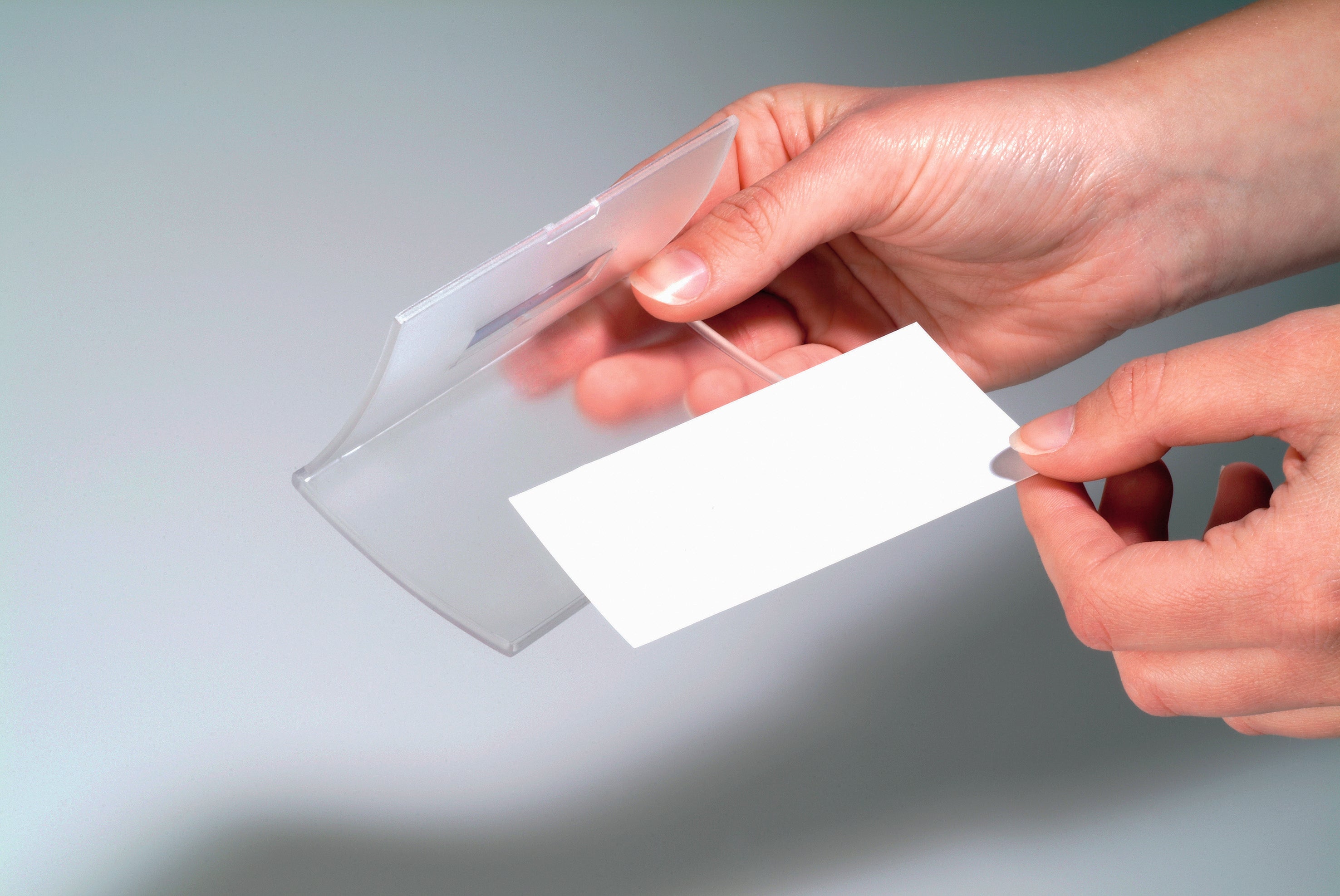 Durable CLICK FOLD Convex Clip & Pin Name Tag Badge Holder | 25 Pack | 2.25" x 3.5" Inches