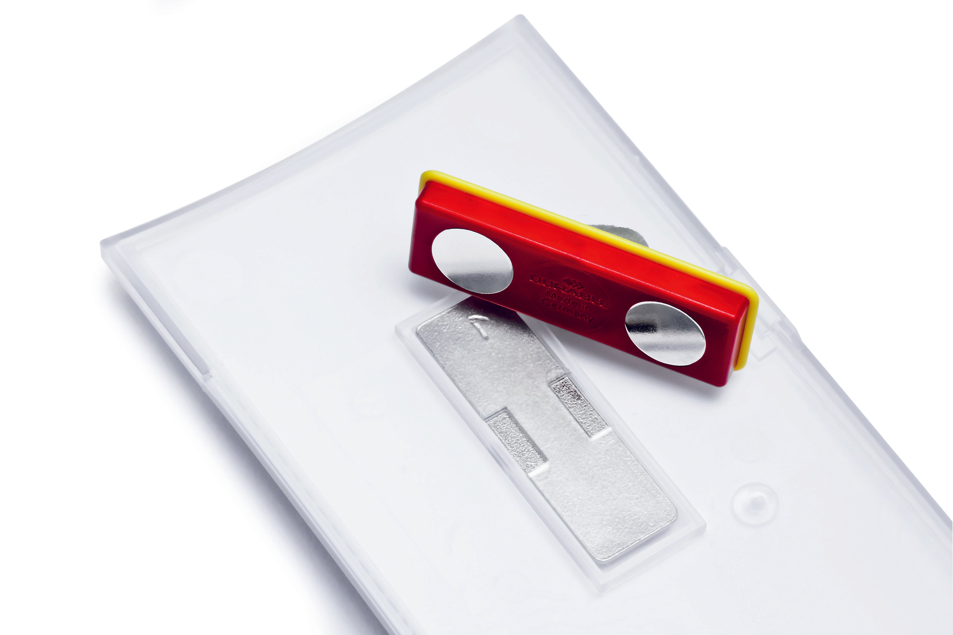 Durable CLICK FOLD Magnet Name Tag Badge Holders & Inserts | 10 Pack | 2.25" x 3.5" Inches