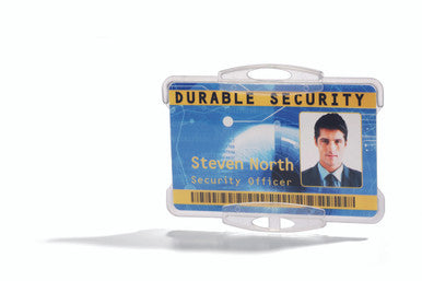 Durable Single Open-Style ID Card Holder with Lanyard | 10 Box