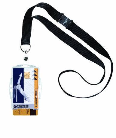 Durable Dual Open-Style ID Card Holder with Lanyard | 10 Box