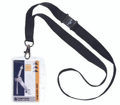 Durable Single Shell-Style ID Card Holder with Lanyard | 10 Box