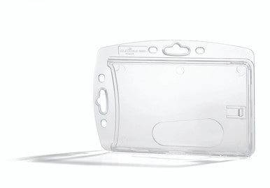 Durable Single Shell-Style ID Card Holder with Lanyard | 10 Box