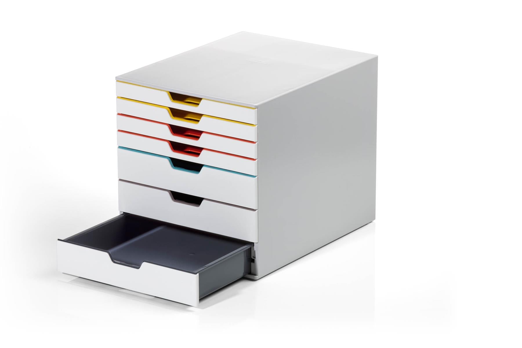 Durable VARICOLOR MIX Desktop Organizer 7 Drawer Color Coded Storage | Letter Size
