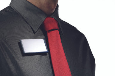 Durable Frame Name Badge Holder with Magnet | Medium 2.25" x 1.125" | Black | 25 Box