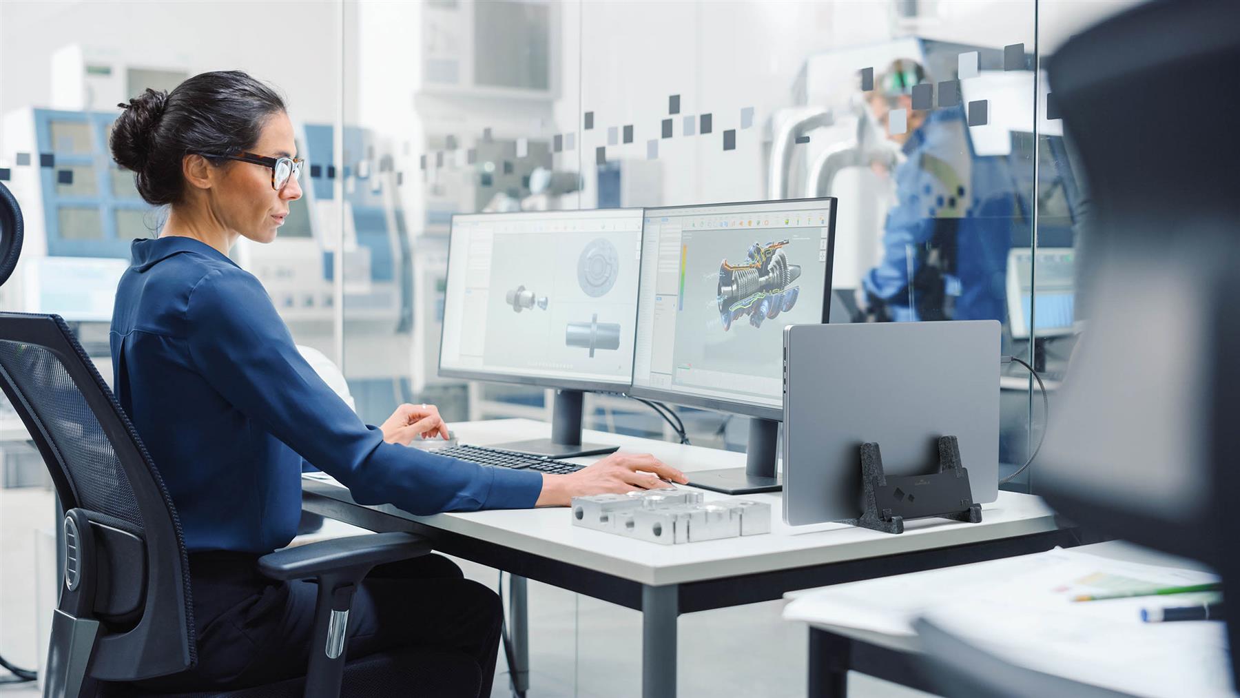 Durable EFFECT Recycled Felt Vertical Laptop Stand Dock | Space Saving 3-in-1 Holder