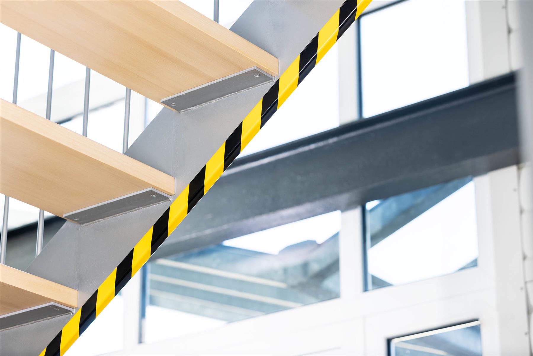 Durable Adhesive Warning Edge Impact Protection Profiles E8 | 1 Meter | Pack of 5