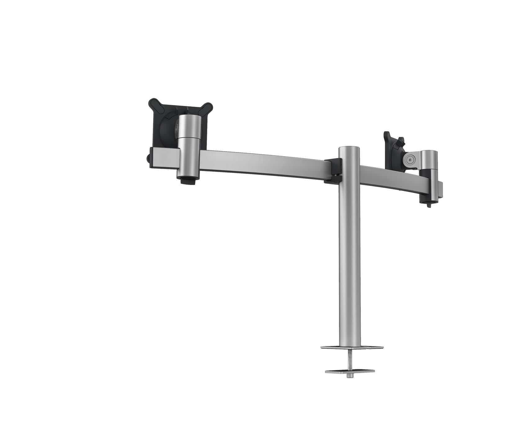 Durable Monitor Mount PRO for 2 Screens | Through-Desk Clamp Attachment