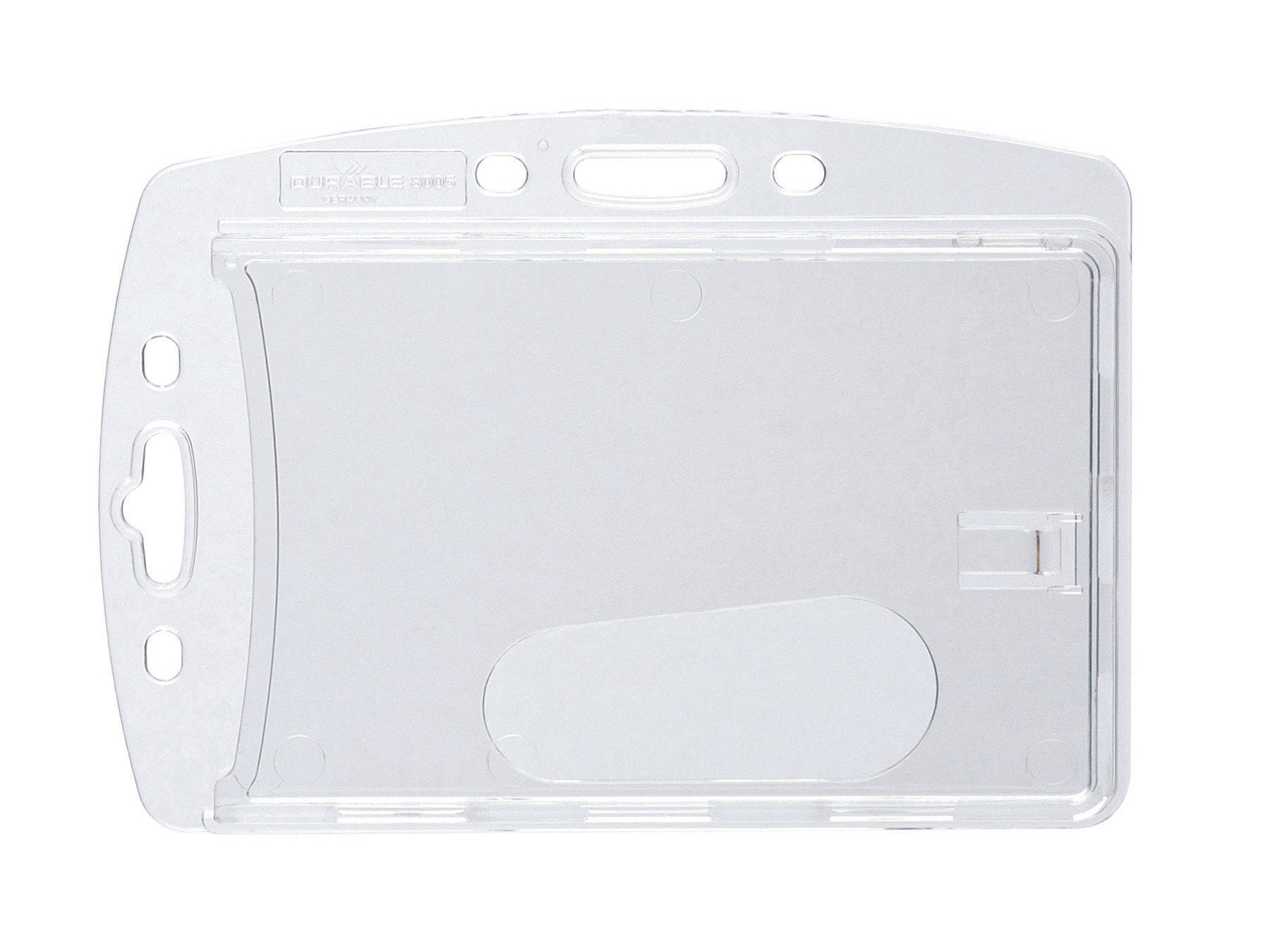 Durable Enclosed Security Pass ID Card Holder for Lanyards | 10 Pack | Clear