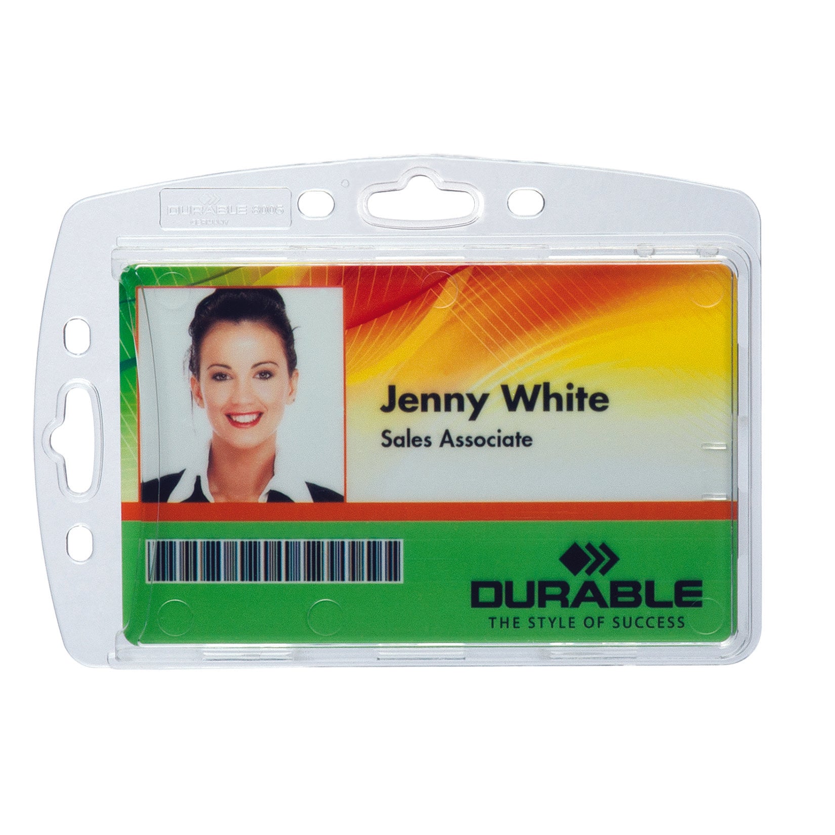 Durable Enclosed Security Pass ID Card Holder for Lanyards | 10 Pack | Clear