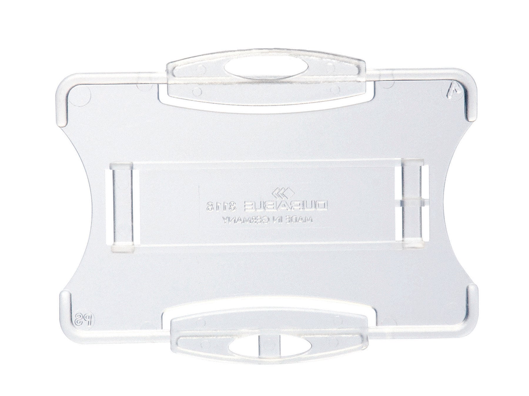 Durable Security Pass Plastic ID Card Holders for Lanyards | 10 Pack | Clear