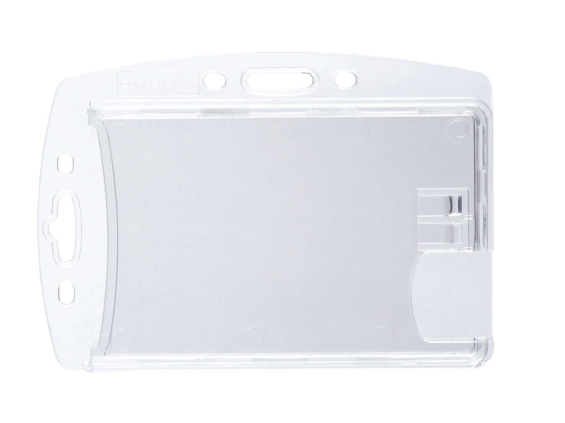 Durable Secure Enclosed 2 Card Security Pass ID Holders | 10 Pack | Clear