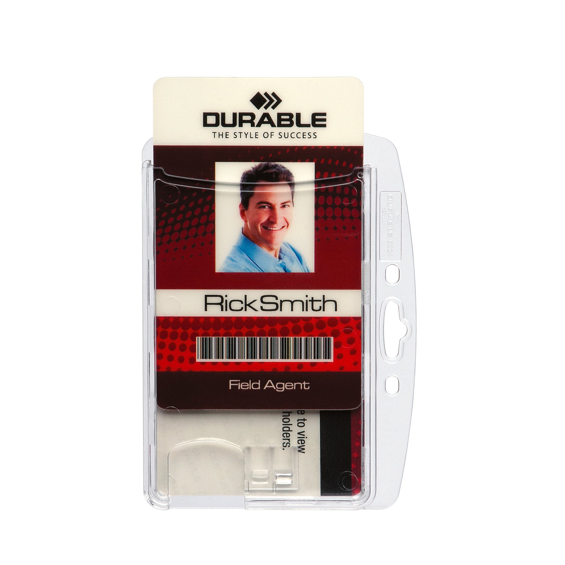 Durable Secure Enclosed 2 Card Security Pass ID Holders | 10 Pack | Clear