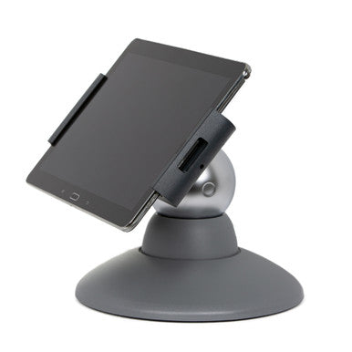 Durable Tablet Holder 360° Motion Table Stand | Fits 7-13" Tablets | Silver & Charcoal