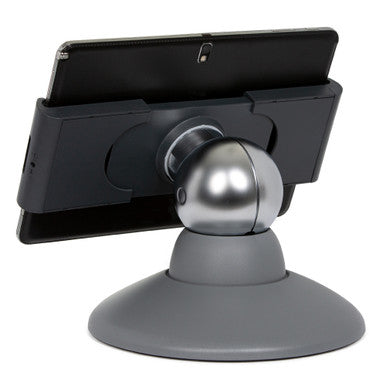 Durable Tablet Holder 360° Motion Table Stand | Fits 7-13" Tablets | Silver & Charcoal