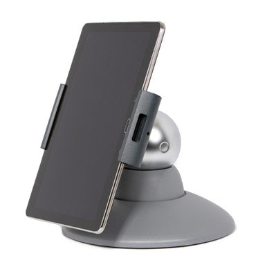 Durable Tablet Holder 360° Motion Table Stand | Fits 7-13" Tablets | Silver & Charcoal