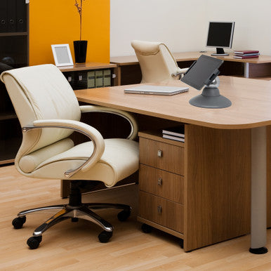 Durable Tablet Holder 360° Motion Table Stand | Fits 7-13" Tablets | Silver & Charcoal