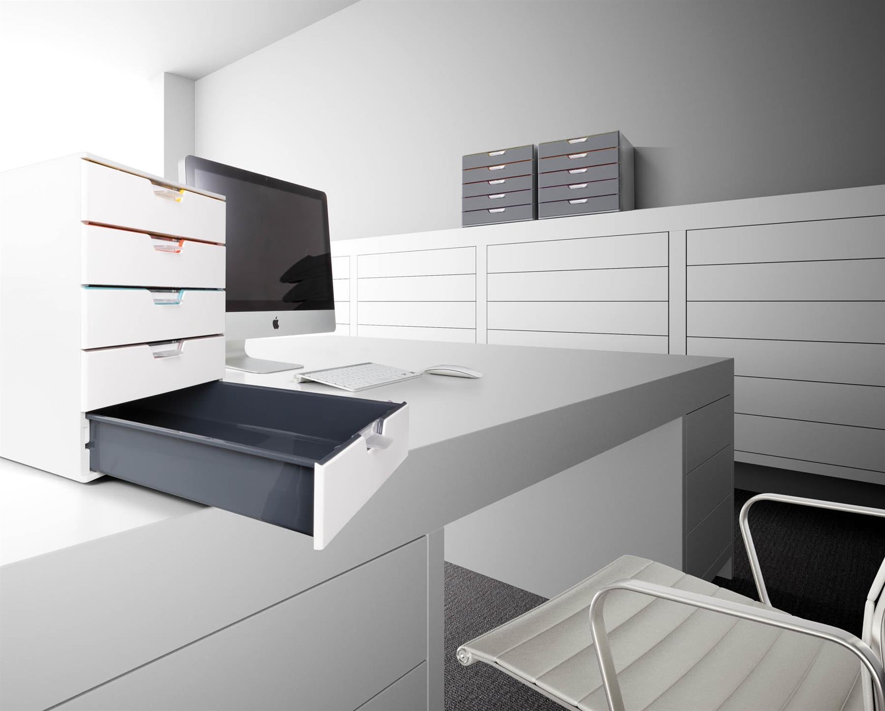 Durable VARICOLOR MIX Desktop Organizer 5 Drawer Color Coded Storage | Letter Size